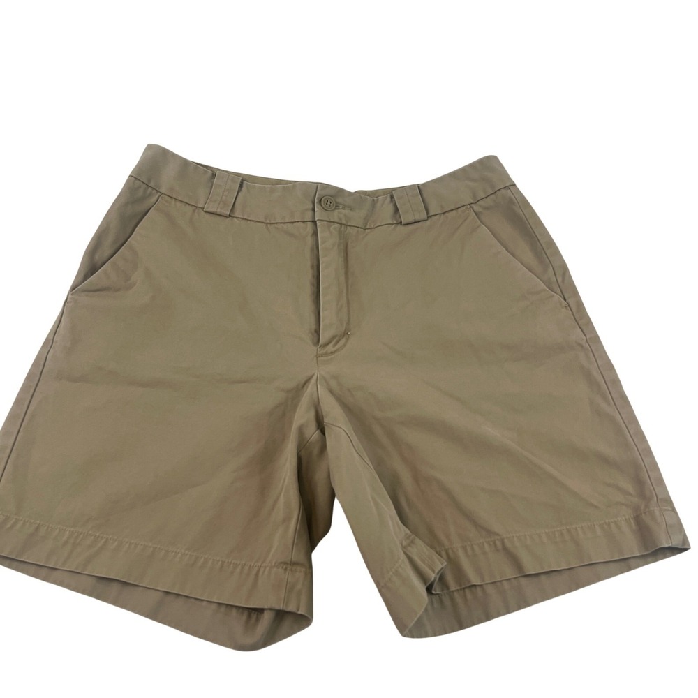 GAP Womens Khaki Chino Shorts‎ Tan Cotton Twill Mid Rise Size 8 5 Inch Inseam